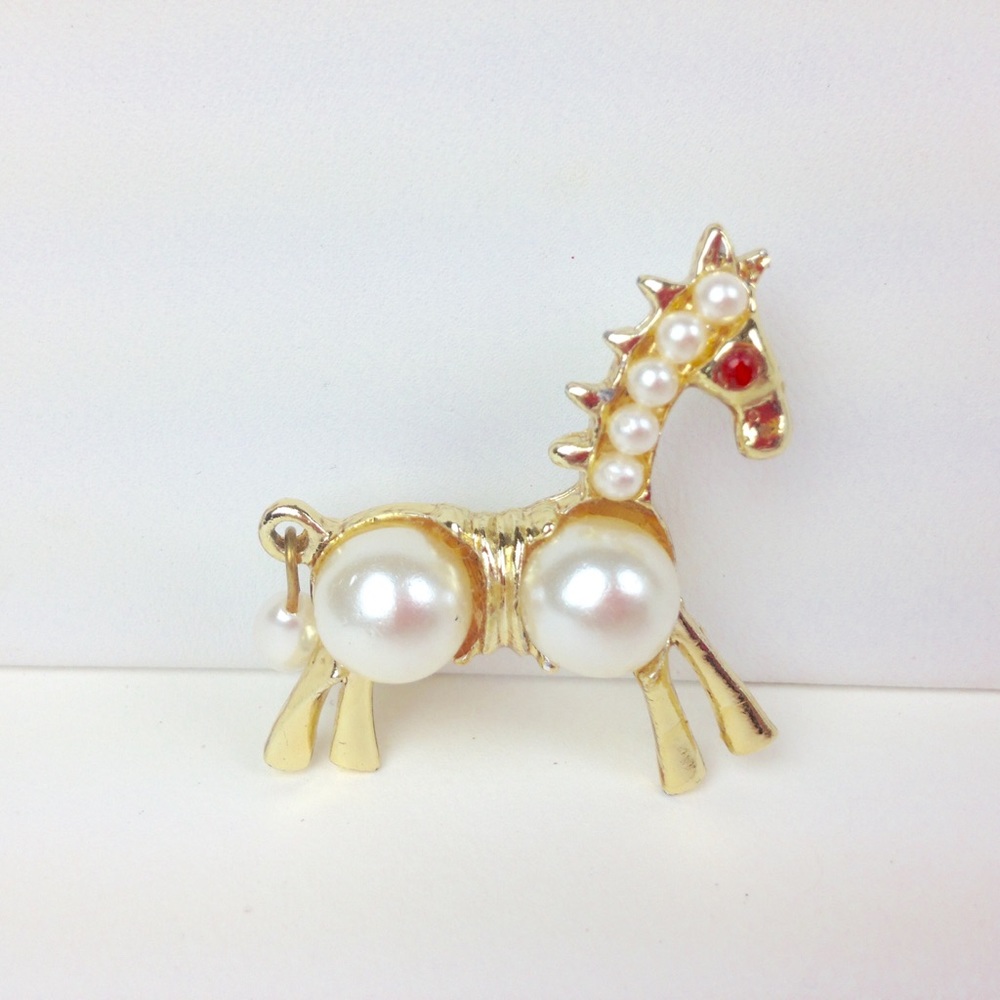 Vintage Little Pony Horse scatter pin brooch
